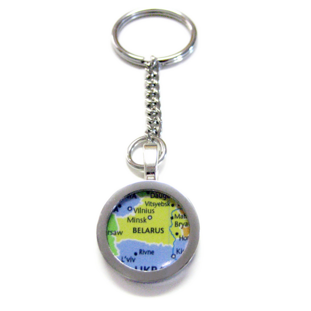 Belarus Map Keychain